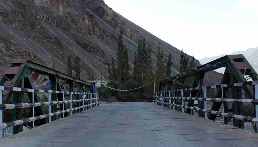 Leh Ladakh Road trip: Bridge over Shyok Canal, Hunder, Nubra Valley