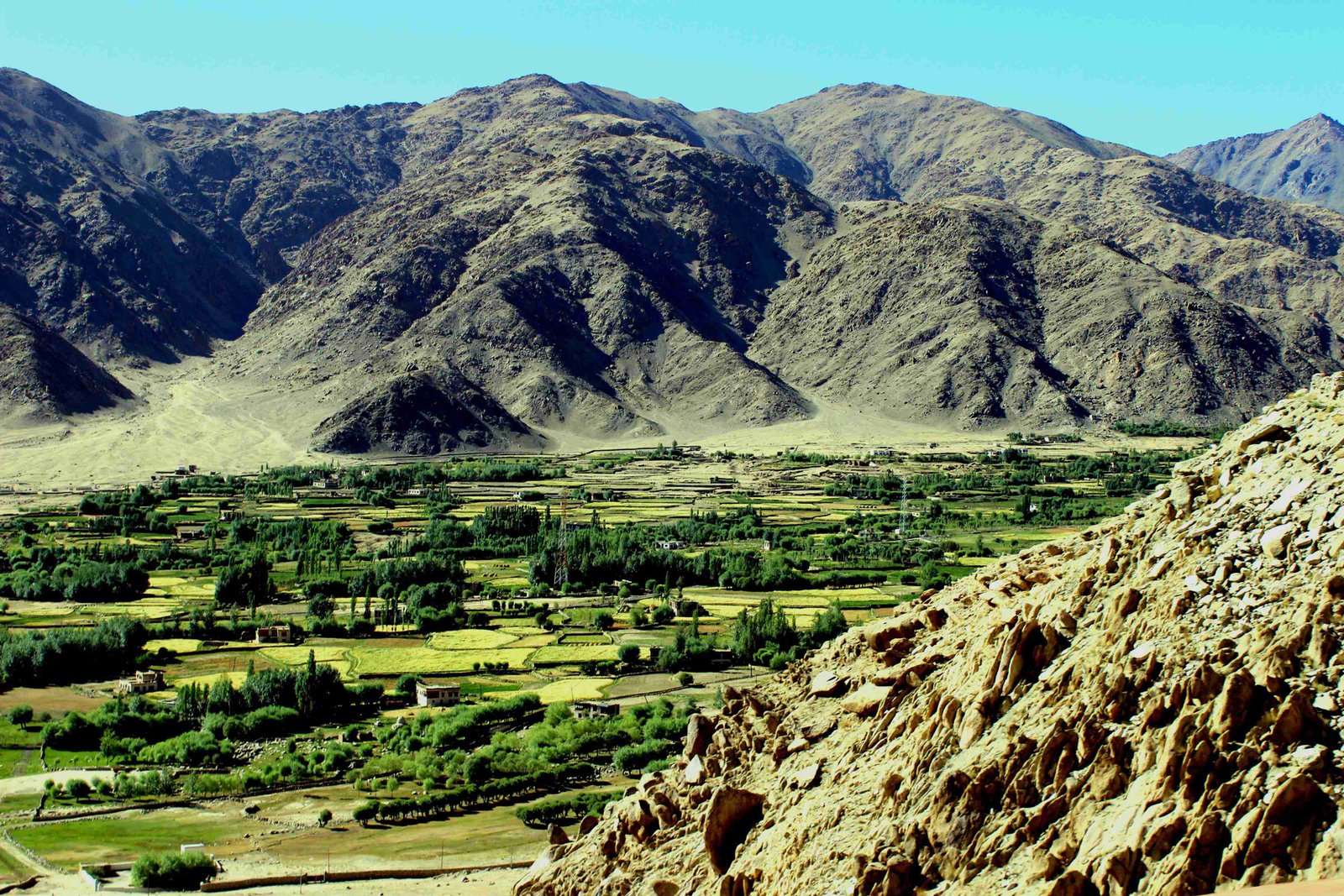 Valley View on Leh To Pangong Tso Lake route