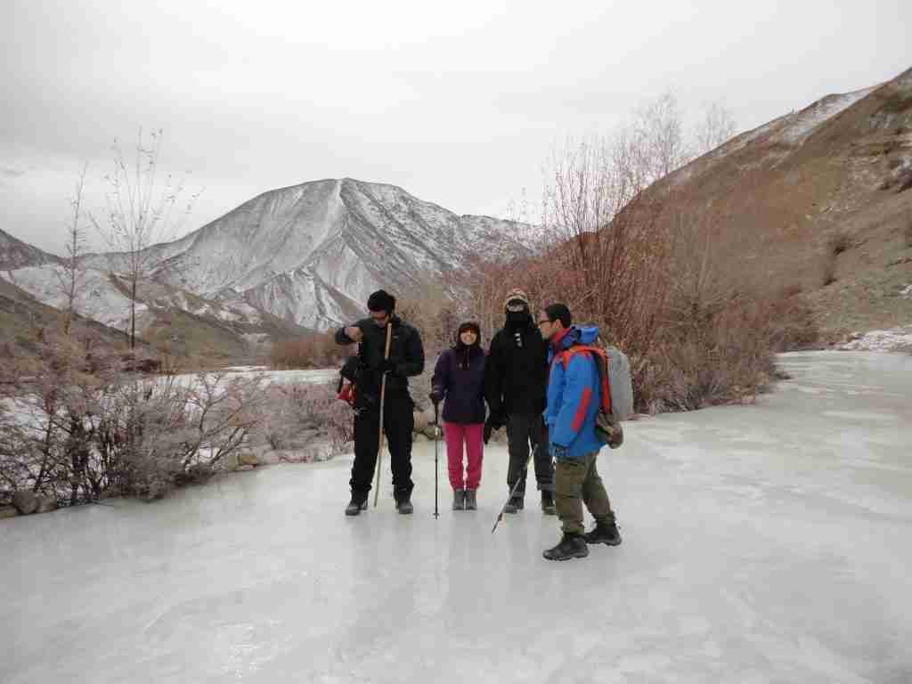 Trekking on a Frozen river is both exciting as well as challenging