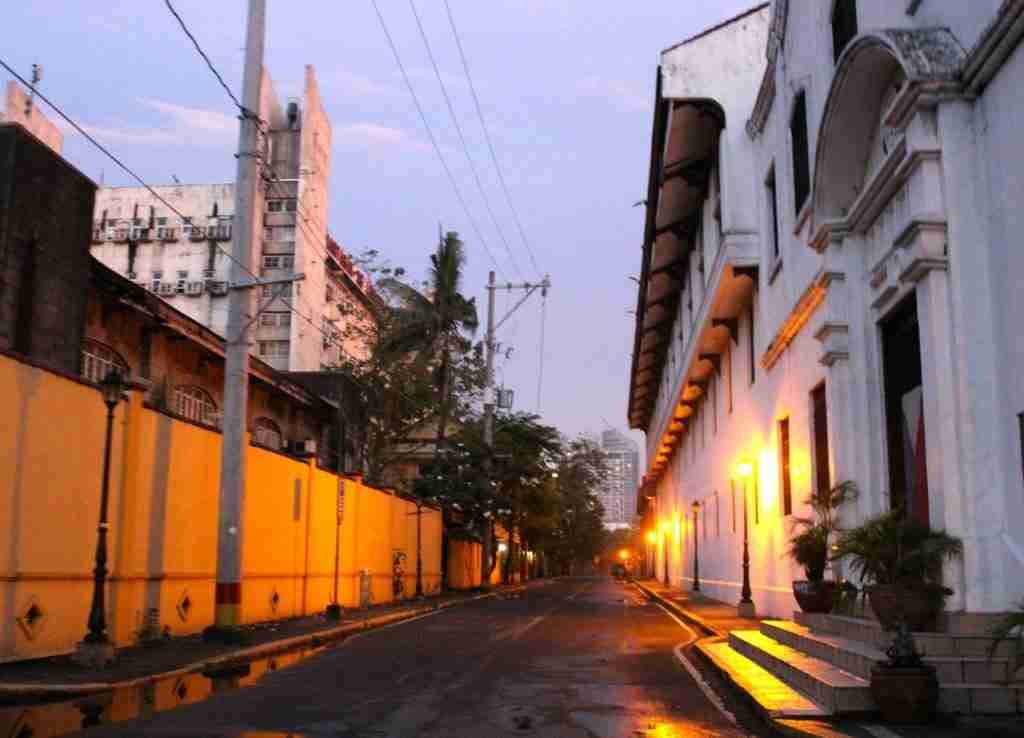 Intramuros street at night