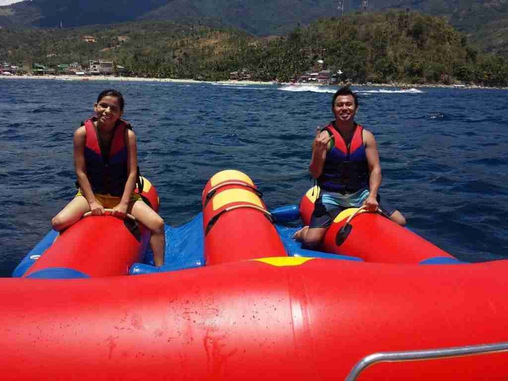Fishflying at White Beach, Puerto Galera, Batangas, Philippines 