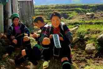 Hmong Tribe Woman working, sapa, vietnam