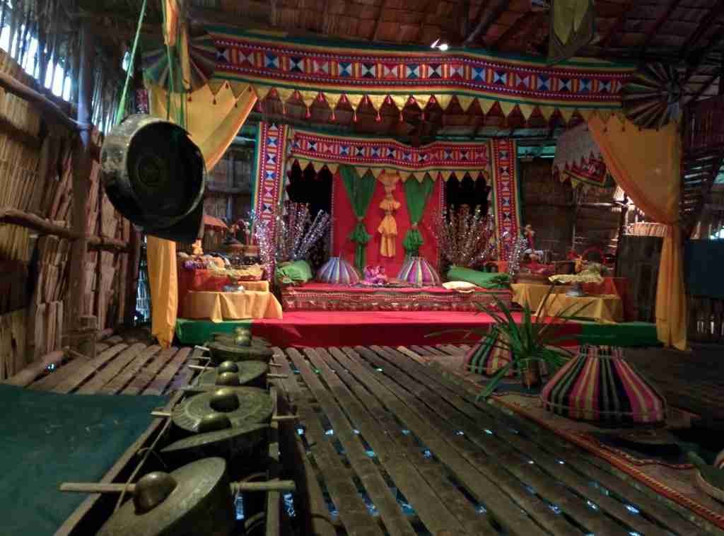 The Colour Filipino Sea Gypsy Bajau Tribe Hut - the wedding ceremony place