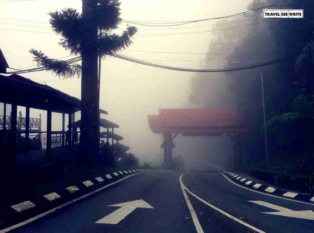 Mount Kinabalu Park engulfed in White Clouds, Sabah, Malaysia