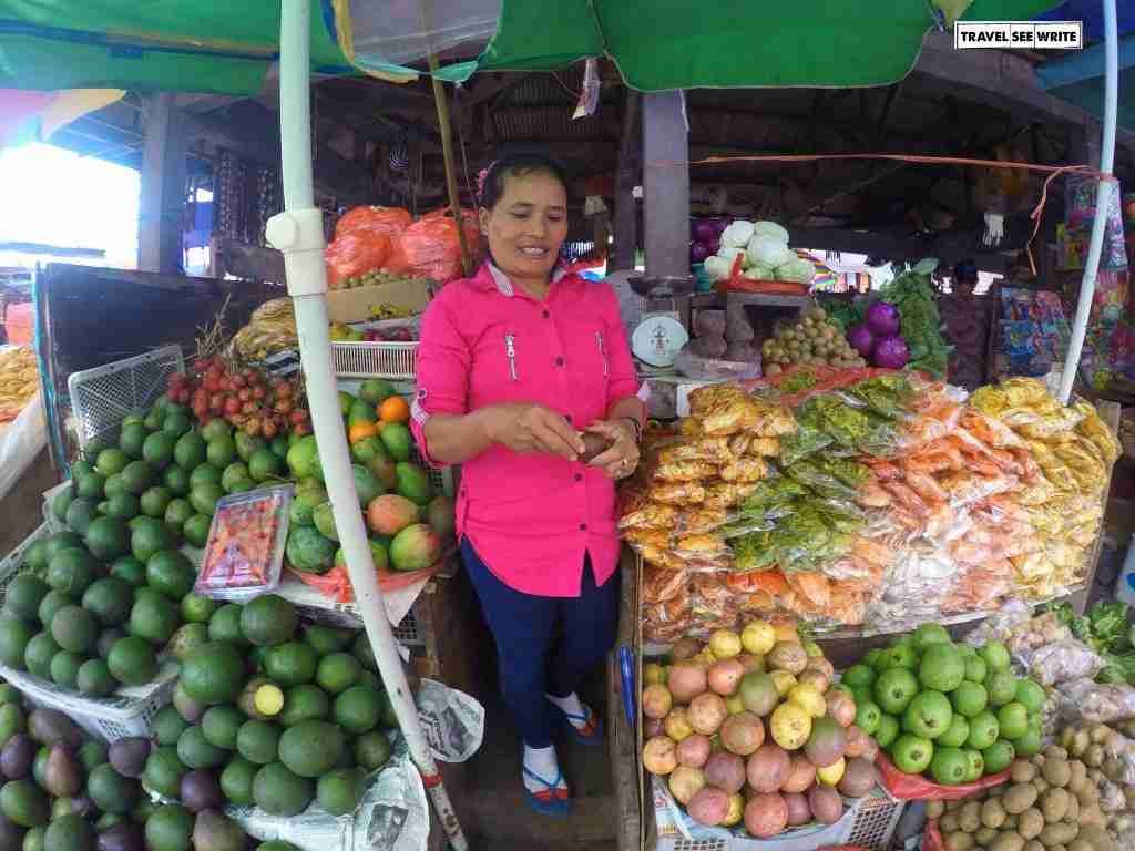 Bedugul Market famous for fresh fruit, spices, Balinese foods and artifacts