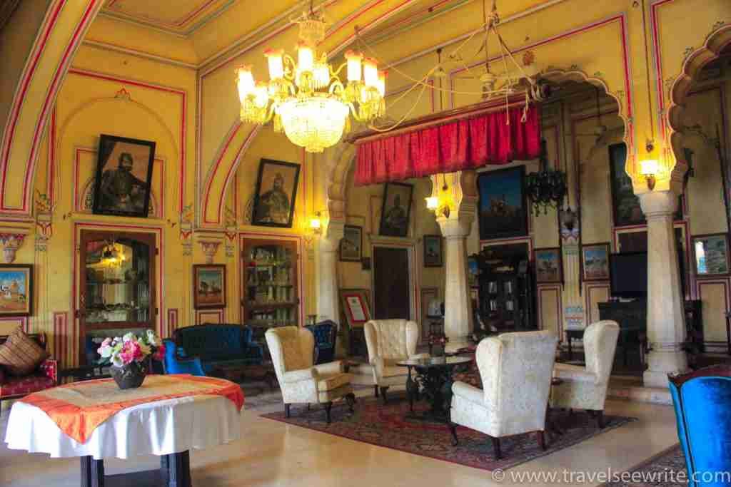 Durbar Hall inside at Castle Kanota