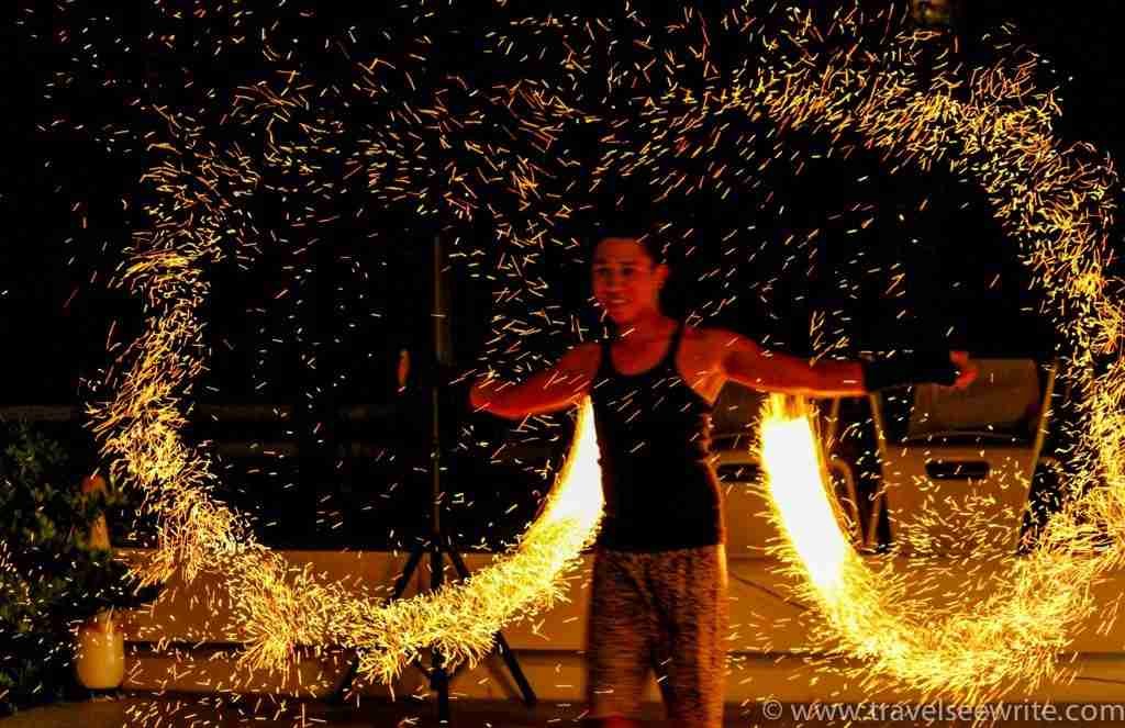 Fire dance, Costa Pacifica, Baler