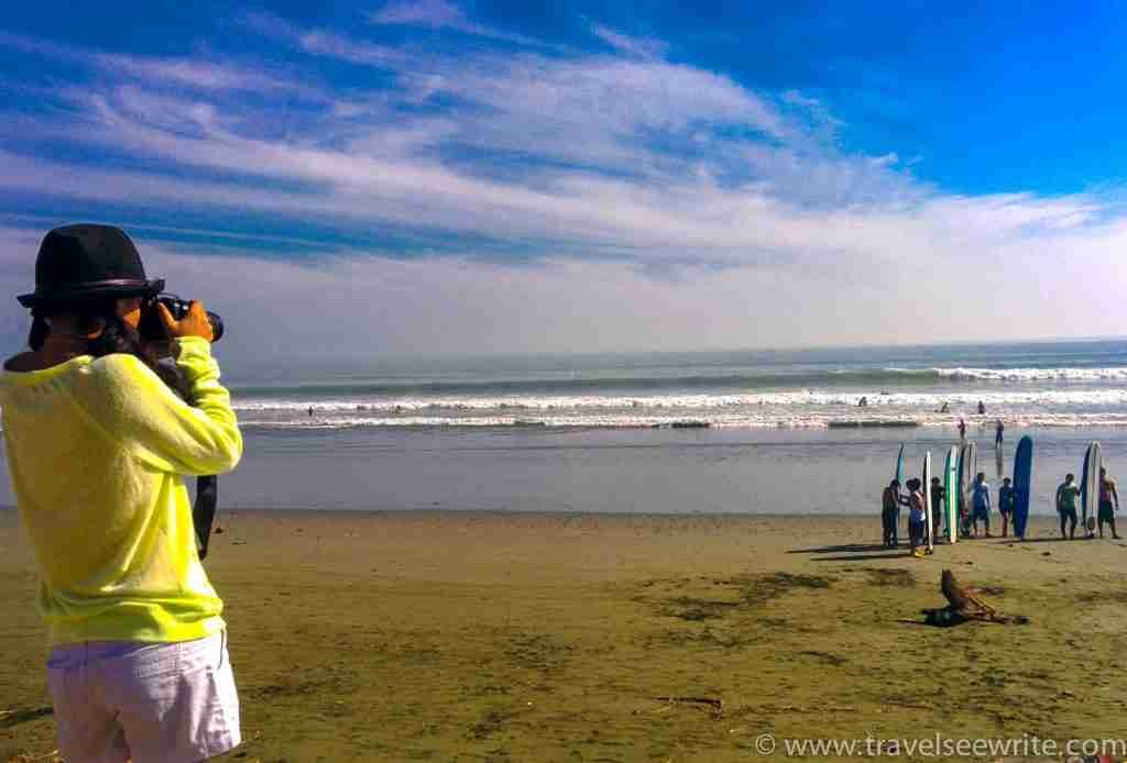 Me trying to capture the surfers, Sabang Beach, Baler