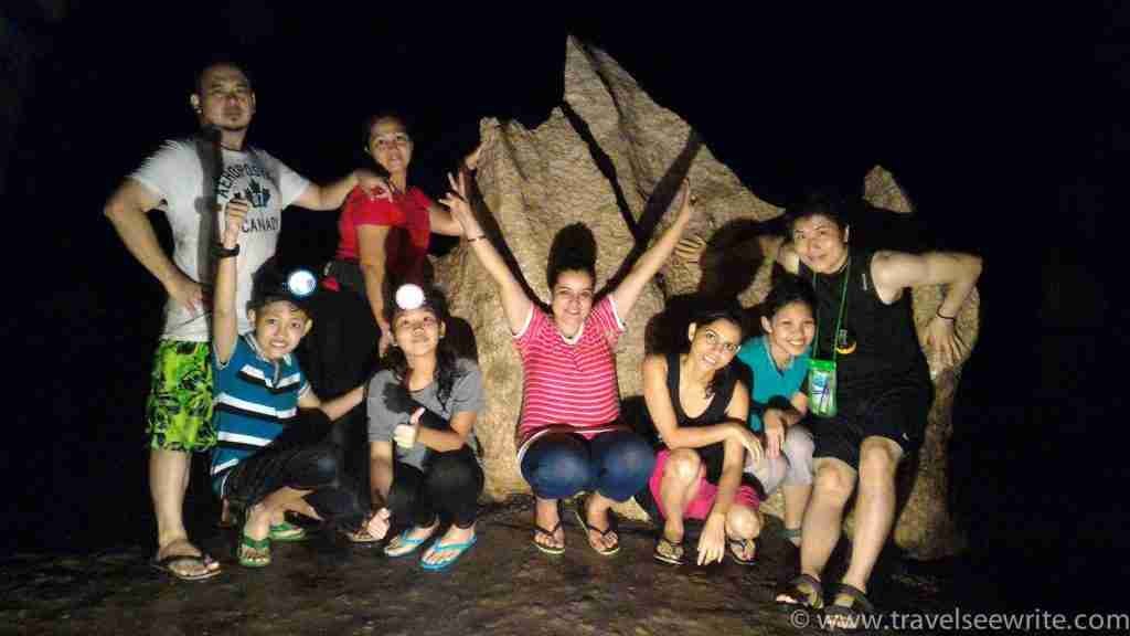 Our Group at a rock formation in Sumaguing Cave, Sagada