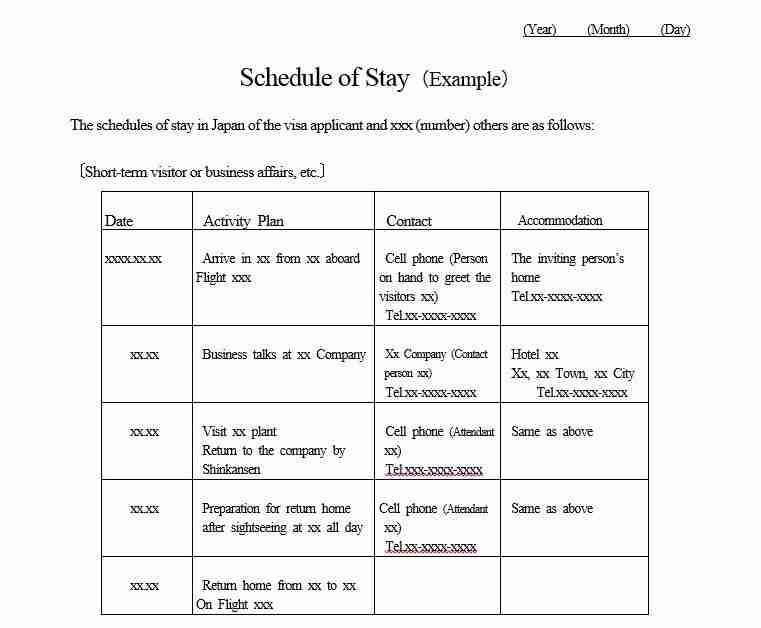 schedule-of-stay