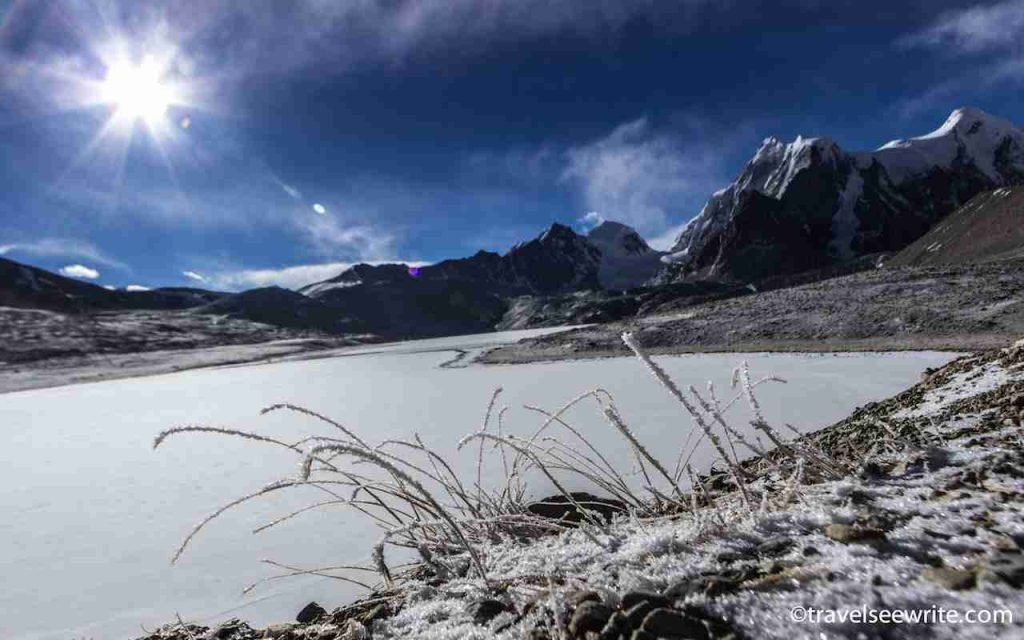 Visit Sikkim to see Frozenscapes: Gurudongmar Lake, India