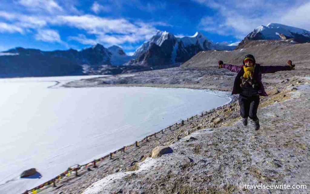 Frozen Gurudongmar Lake, North Sikkim, India