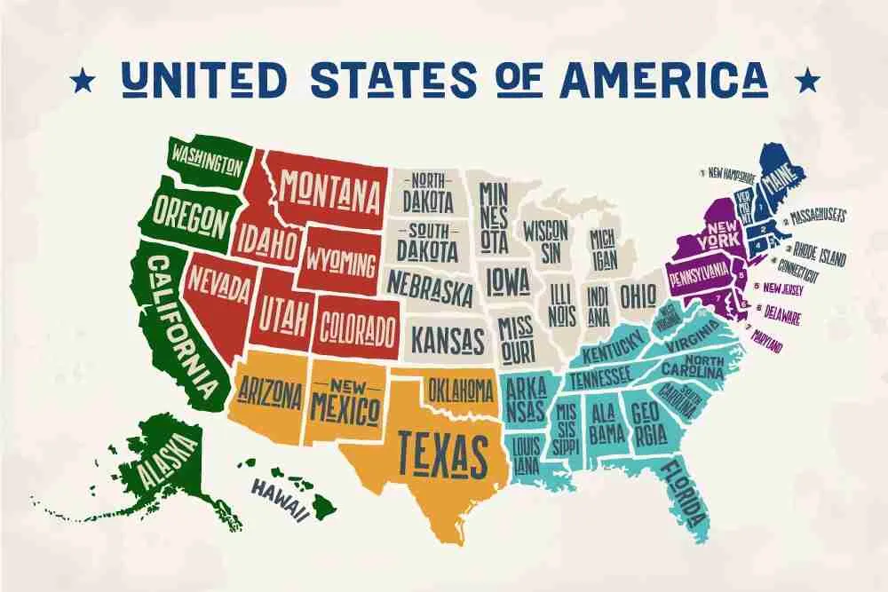 50 states of united States of America