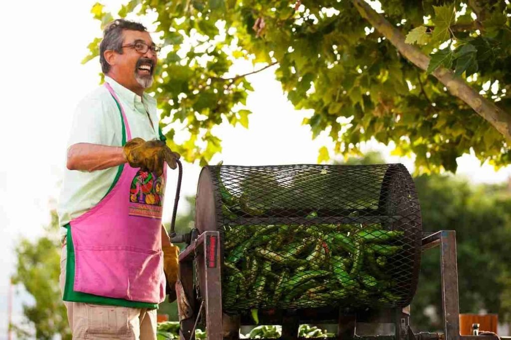 Chile Roasting, Santa Fe farmers Market, New Mexico