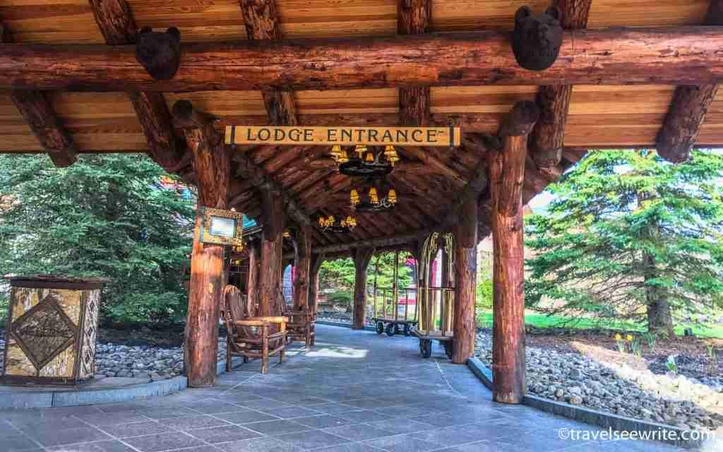 Entrance of the Whiteface Lodge, Lake Placid, Adirondacks