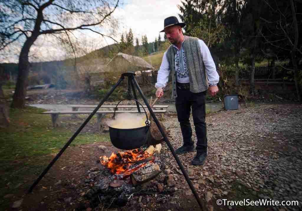 Things to know before you travel to Romania: Enjoy the traditional Romanian food - Polenta Cooking