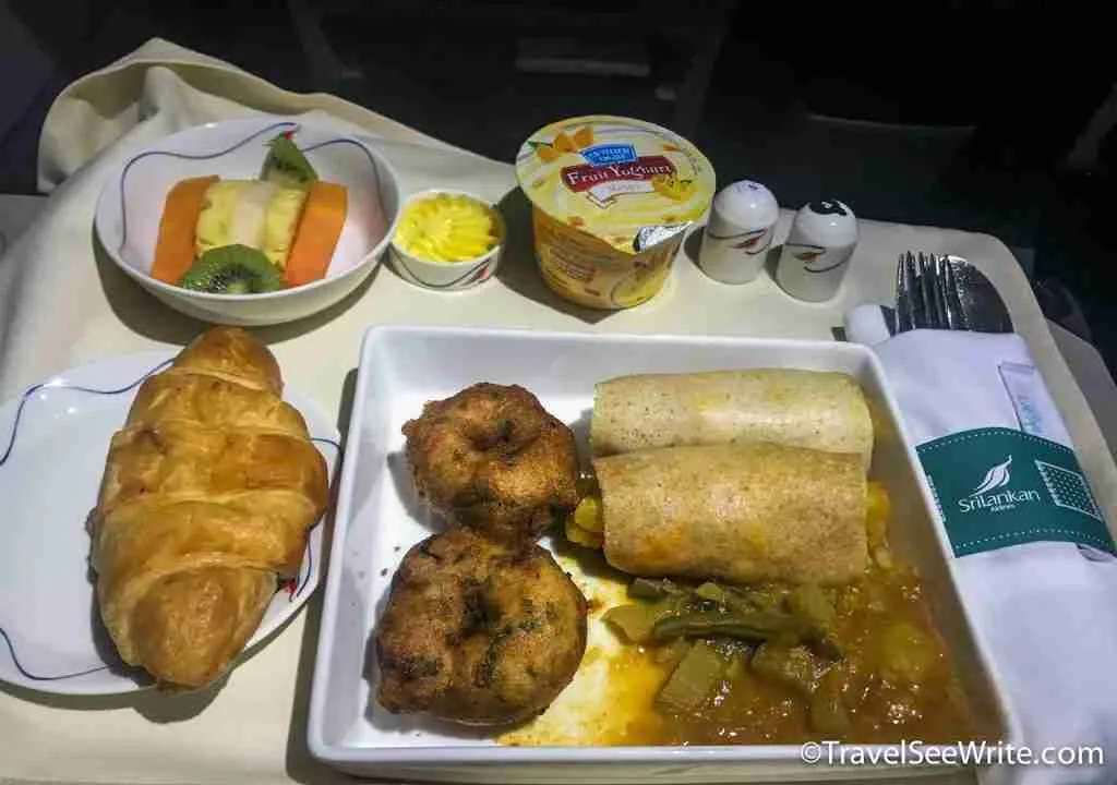 Srilankan Airlines Flight Review: Inflight meal