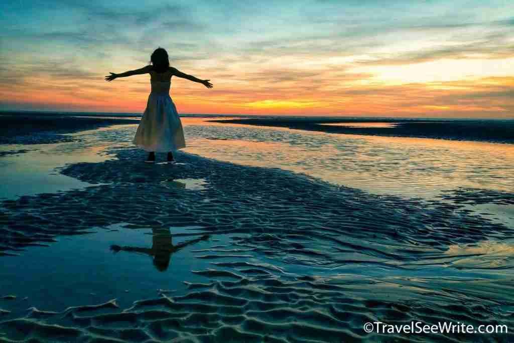 Sunset in Le Touquet, Northern France