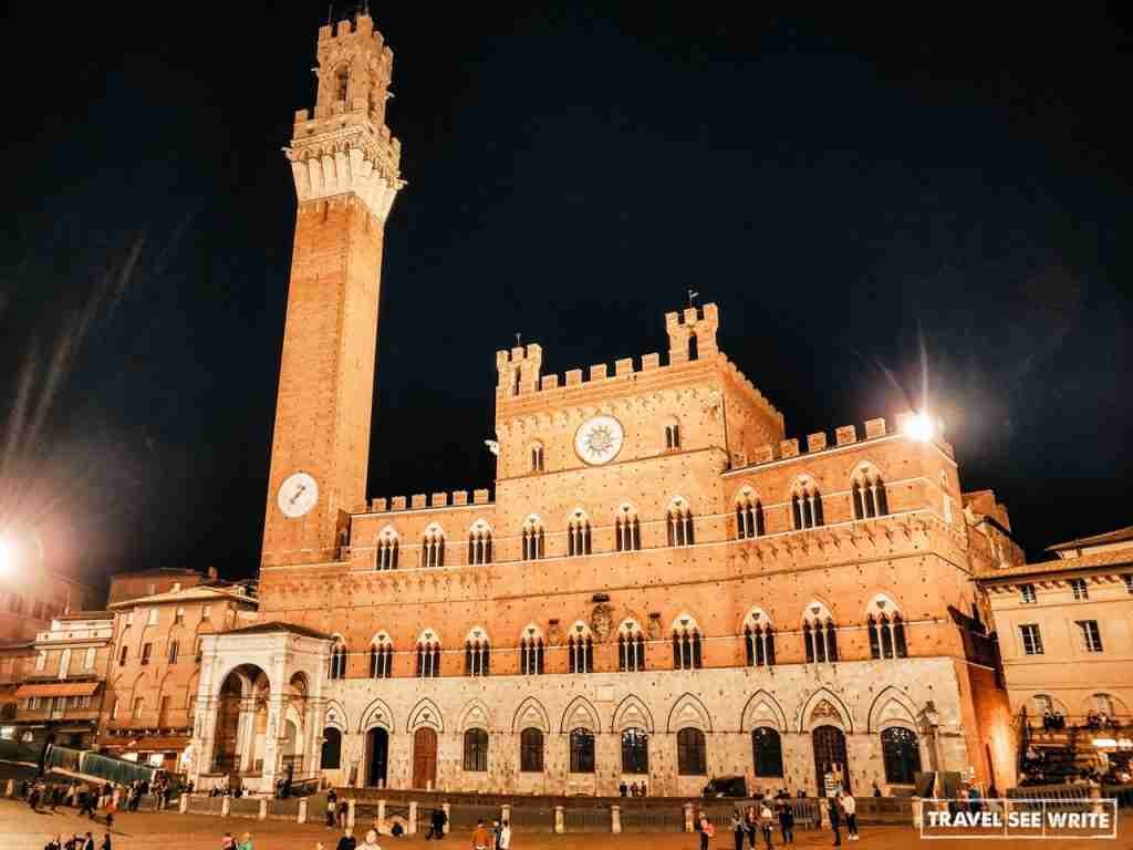 Piazza del Campo, Siena on Via Francigena Toscana, Italy