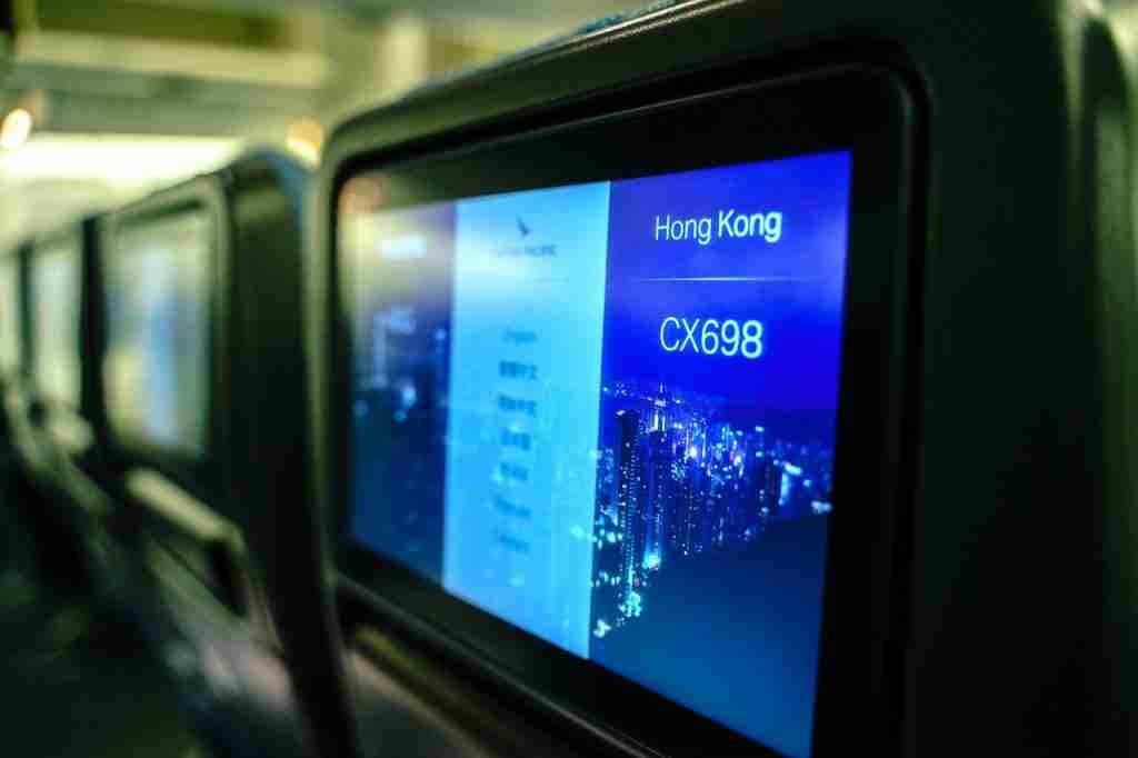 In-flight entertainment: nine-inch touchscreen TV loaded to fuel your binge-watching