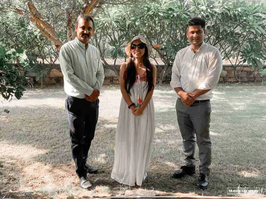 With Mahendra and Jitendra of Tree of Life, Udaipur Resort.
