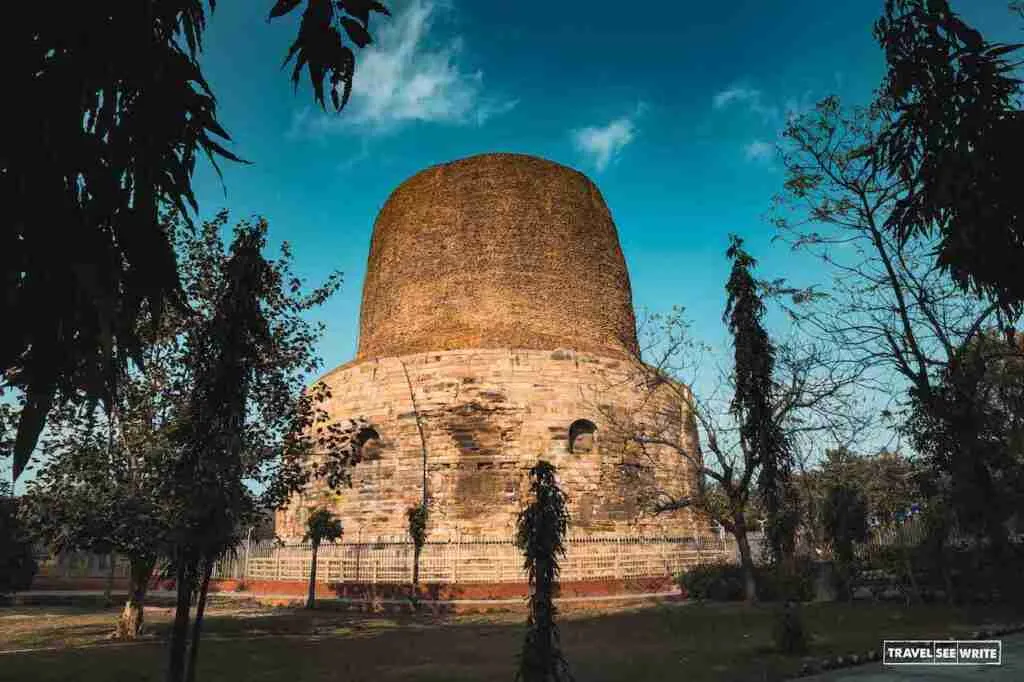 Dhamek Stupa - visit Sarnath to know where Lord Budha first gave his sermon.