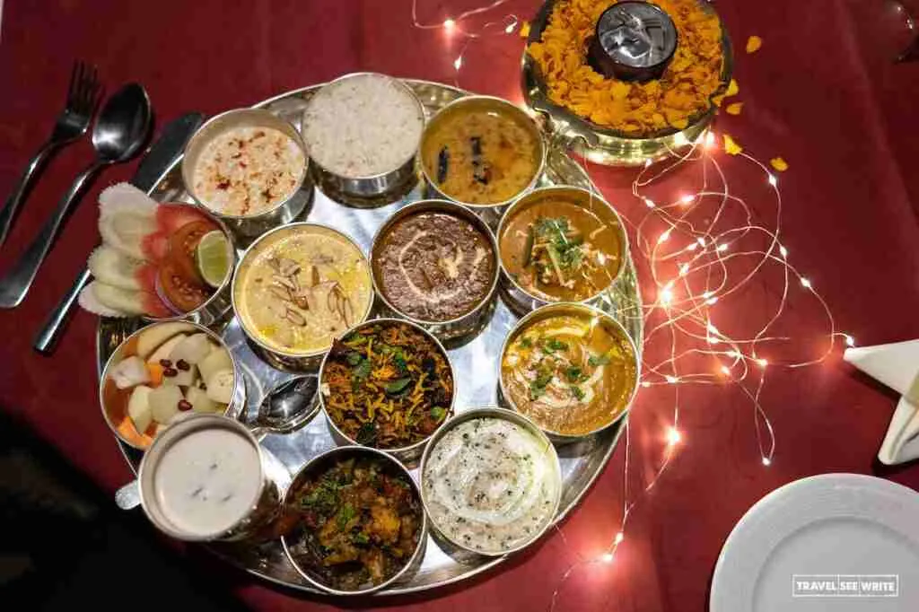 A maharaja thaali at Suryauday haveli, Varanasi
