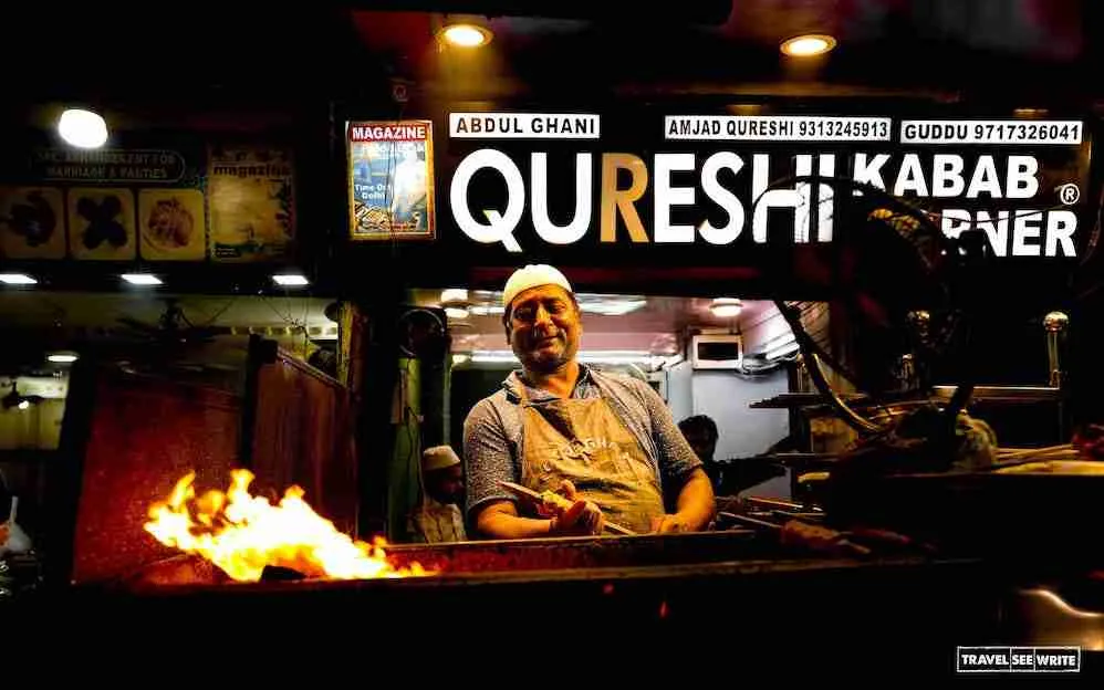 Qureshi kabab Jama Masjid serves one of the best kebabs in Delhi