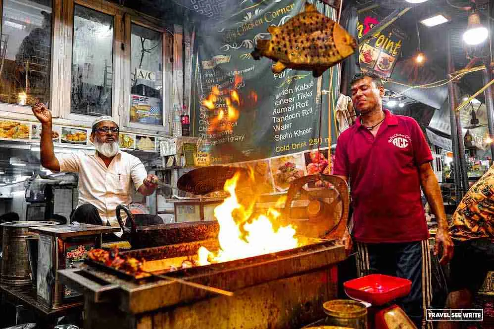 Jama Masjid Delhi is famous for Tandoori Chicken and chicken tikka.