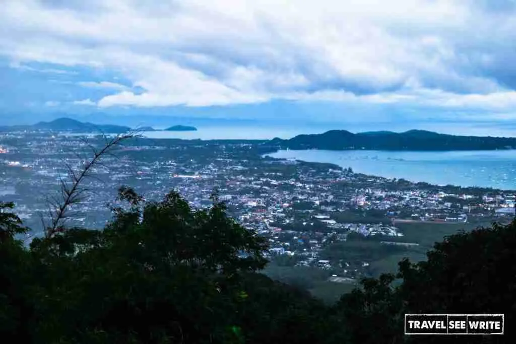 270-degree panoramic view from Big Buddha Phuket - Chalong Bay, and beyond it, you will even see Phang Nga Bay