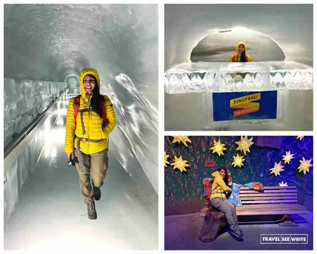 Inside the Ice Cave of Jungfraujoch - Top of Europe, a must-visit Day trip from Interlaken.