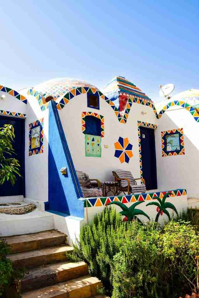 Colorful Buildings of the Artika Wadi Kiki Hotel, Aswan, Egypt - Photo by AXP Photography