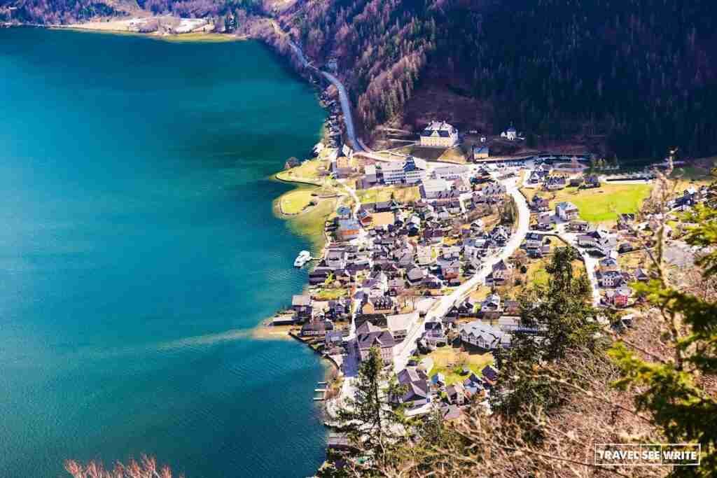 Hallstatt Village and Lake View from the cable car