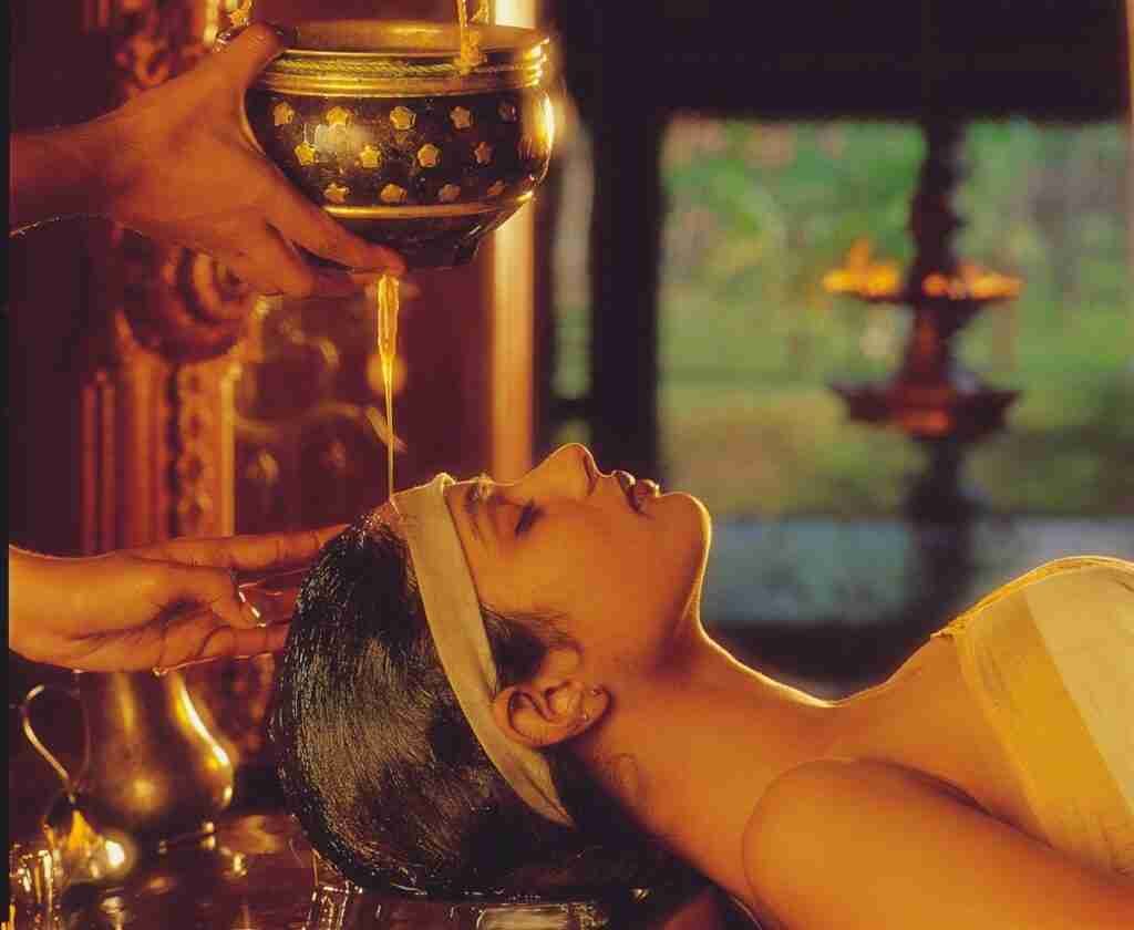 traditional Ayurvedic massage at the resort’s Ayurmana