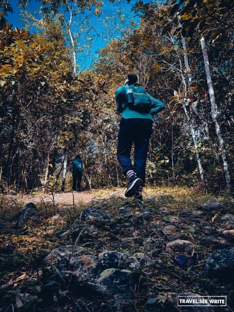 Walking a section of the Camino Real, a 100 km long, four-foot-wide stone road paved by the Spaniards