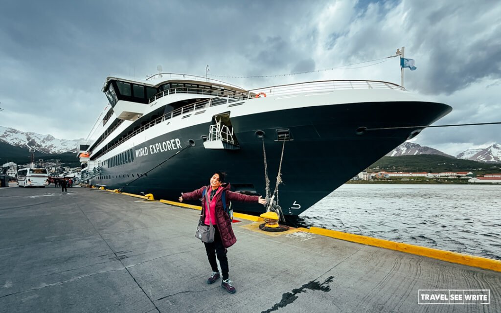 Embarkation on the World Explorer of Quark Expeditions.