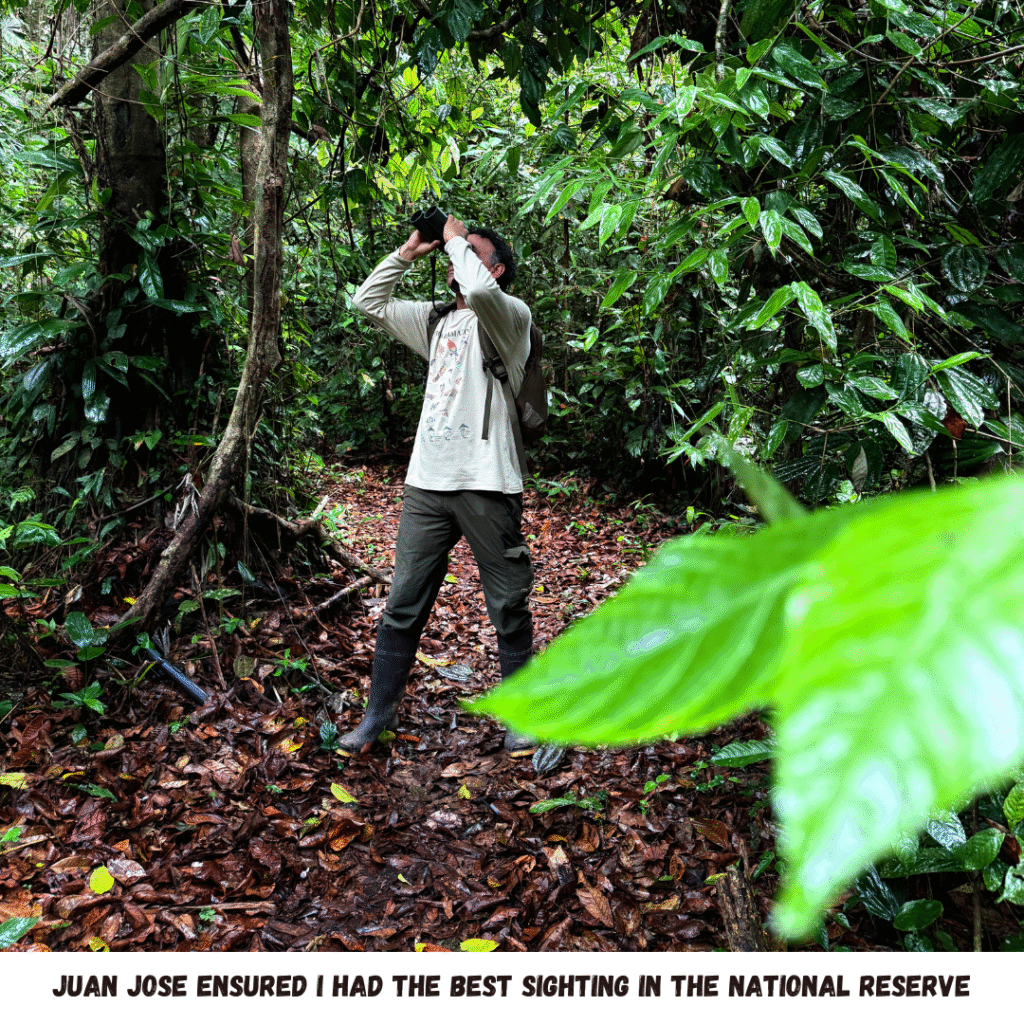 With my guide - Juan Jose of Exploring the Peruvian Amazon with Tambopata Research Center's guide.