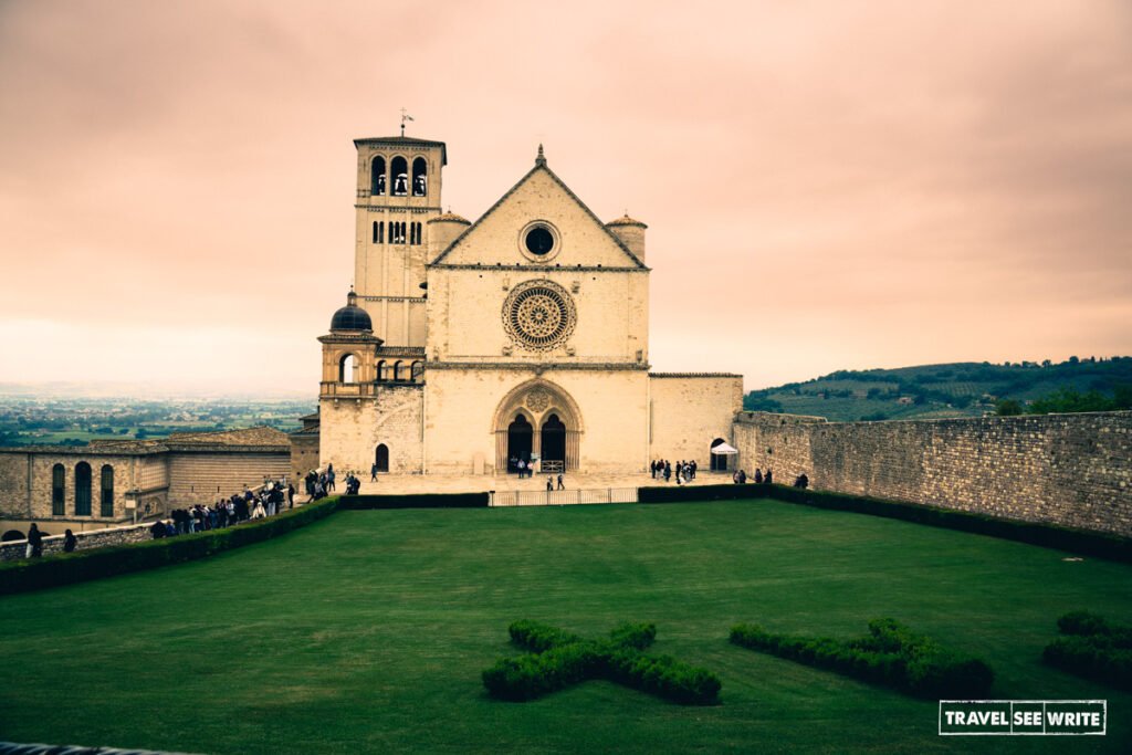 The Basilica of San Francesco d'Assisi is one of the most visited pilgrimage sites and historical landmarks in Umbria, Italy.