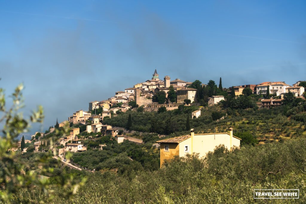 Trevi: a medieval town that's called the olive oil capital of Italy.