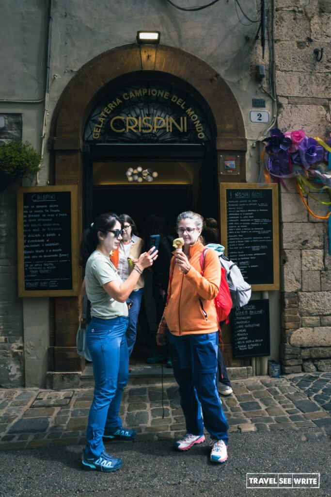 Do not leave Spoleto without trying pistachio gelato at Gelateria Crispini. 