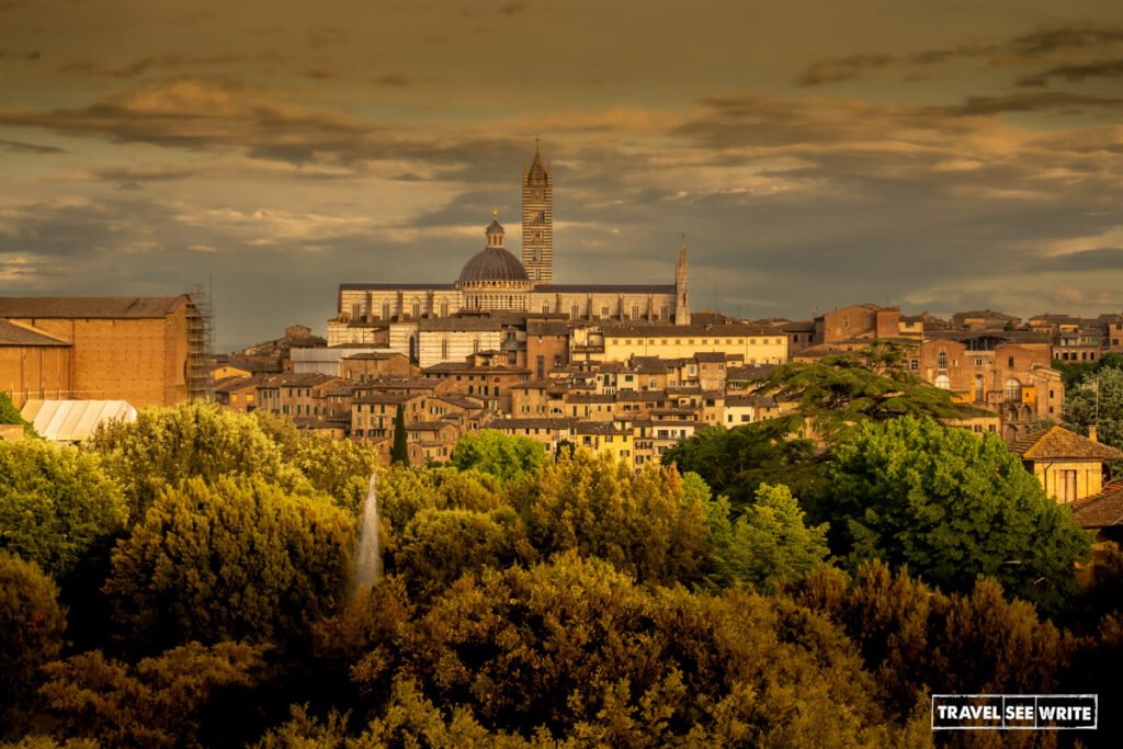 Sienna from the Fortezza Medicea (Medici Fortress) at sunet