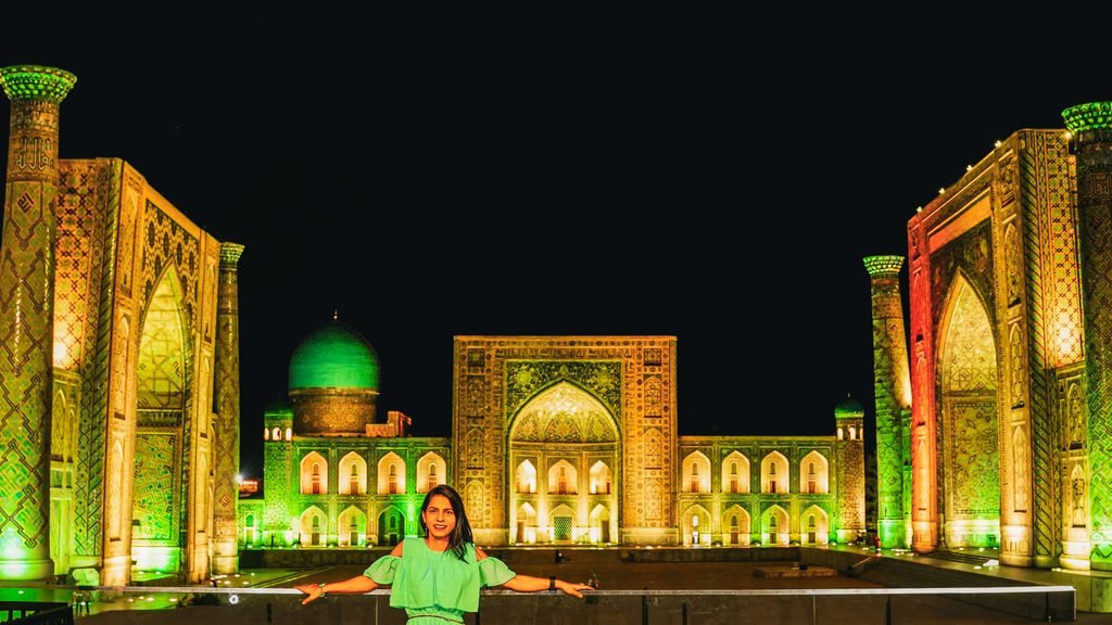 Registan Square at daytime, Samarkand, Uzbekistan